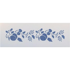 Fruit Border Stencil - 12.4" x 3" Fruit Pattern Tile Stencil DIY for Painting Kitchen Backsplash Laser Cut Reusable Mylar Template Home Decor Crafts - The Artful Stencil