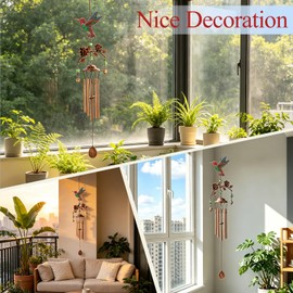 Hoemwarm Hummingbird Wind Chimes for Outside Home Patio Decor