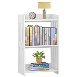 HAYOFAMY HAYOFAMY Bookshelf, Bookcase for Small Spaces, 3 Tier White Book Organizer Storage Display Rack for Kids Room, Living Room, Office, Bedroom and Bathroom