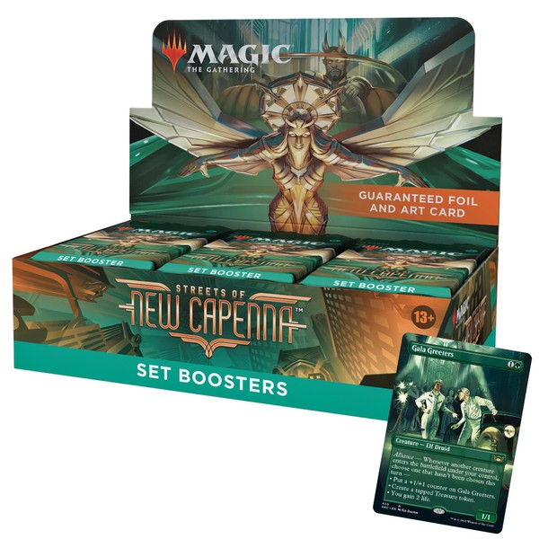 Magic The Gathering Streets of New Capenna Set Booster Box, 30 Packs & 1 Box Topper, Multicolor, C95250001