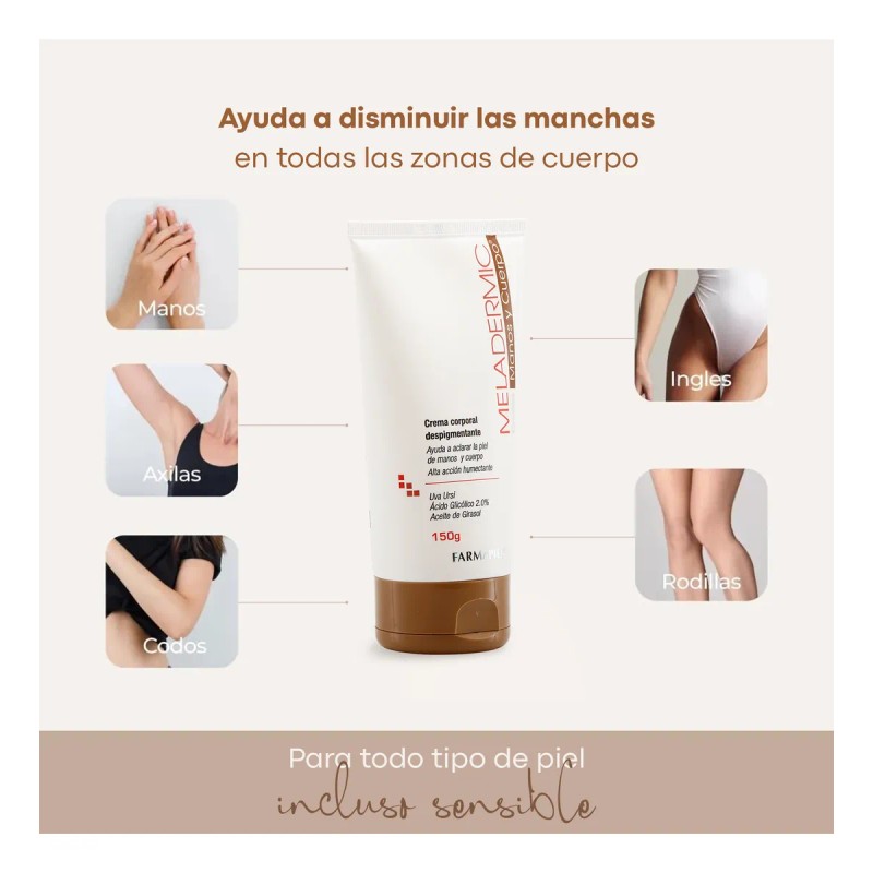 Crema Despigmentante Manos Cuerpo Meladermic 150 Todo Tipo Piel