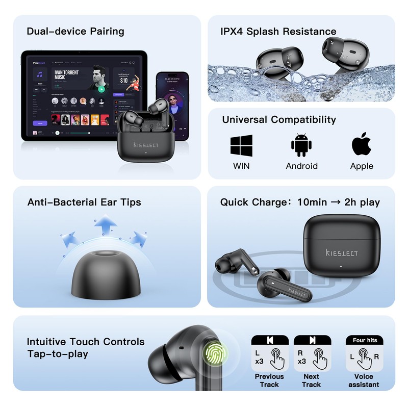 Wireless Earbuds, AI 165 Language Translator Earbuds, Ear Buds Active