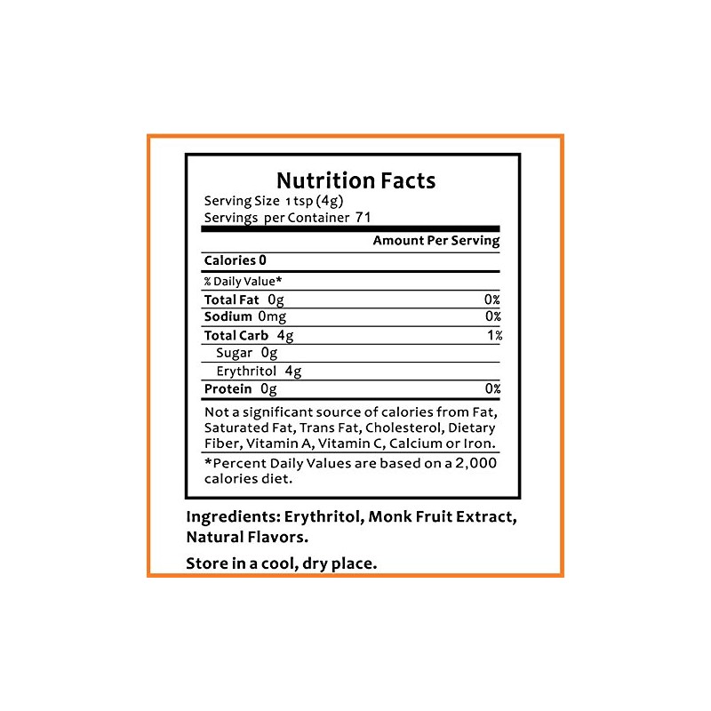 Natural Mate Monk Fruit All Purpose Sweetener with Erythritol 2x
