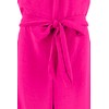 Girls Long Sleeveless Dungarees (code 8809) Fuchsia 12 Years
