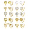 Florideco 10 PCS Clip on Earrings for Women 14K Gold