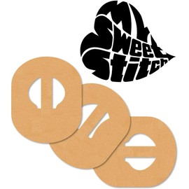 MySweetStitch Enlite Guardian Fixation Plasters (Pack of 10/25) Beige | Made in Germany | Outer Diameter 80 x 65 mm, Inner (Bridge) Diameter 10 mm