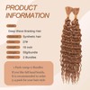 CHARSUN Deep Wave Braiding Hair Curly Bulk Synthetic Hair Extensions
