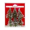Miniature Tree and Wreath Ornaments, 6-Piece Set, 3 Assorted Sets
