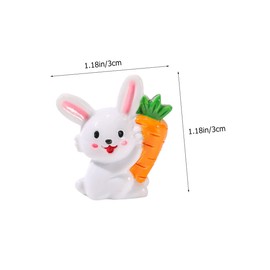 SUPVOX 8Pcs Miniature Bunny Statues Lovely Resin Rabbit Figurines for Micro Landscape Decoration for Garden Lawn and Balcony Ornaments and Detailed Design