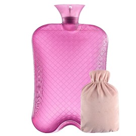 XXL Large Hot Water Bottle with Lid, 3L Large Capacity Hot Water Bag, Clear PVC Hot Water Bag for Hot and Cold Compresses, Hand and Foot Warmer