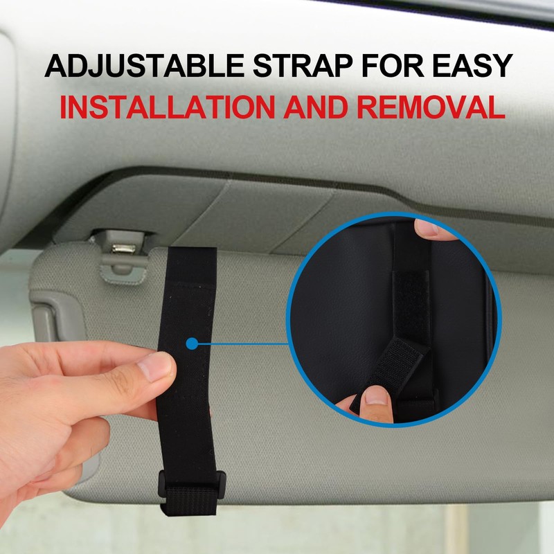 BGMTIMAI Car Sun Visor Organizer with Extendable Sunshade,Upgraded Version Multi-Pocket