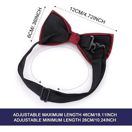 MMSZHL 3 Pieces Corbata de Moño para Hombres, Pajarita de Satín, Pajarita de Lazo de Doble Capa, Tejidos de Poliéster, Diseño Elegante Sólida, Conjunto de Pajaritas para Bodas (Azul, Rojo, Negro)