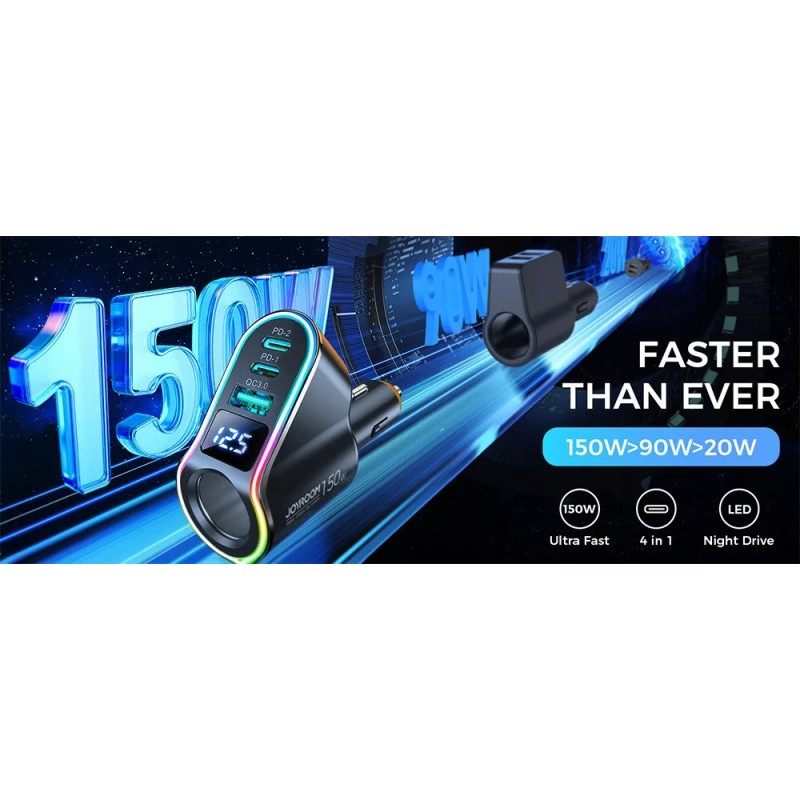 Joyroom Cargador Auto Joyroom Cr-cl21-carga Rápida Pd3.0 Y Qc3.0 Rgb