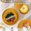 28-Piece Wheat Straw Dinnerware Sets, Microwave & Dishwasher Safe Unbreakable