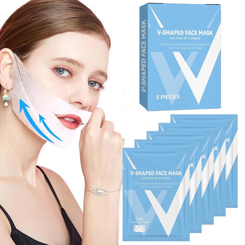 Leogony 10PCS Reducer Double Chin Mask, Hydrating and Anti-aging V