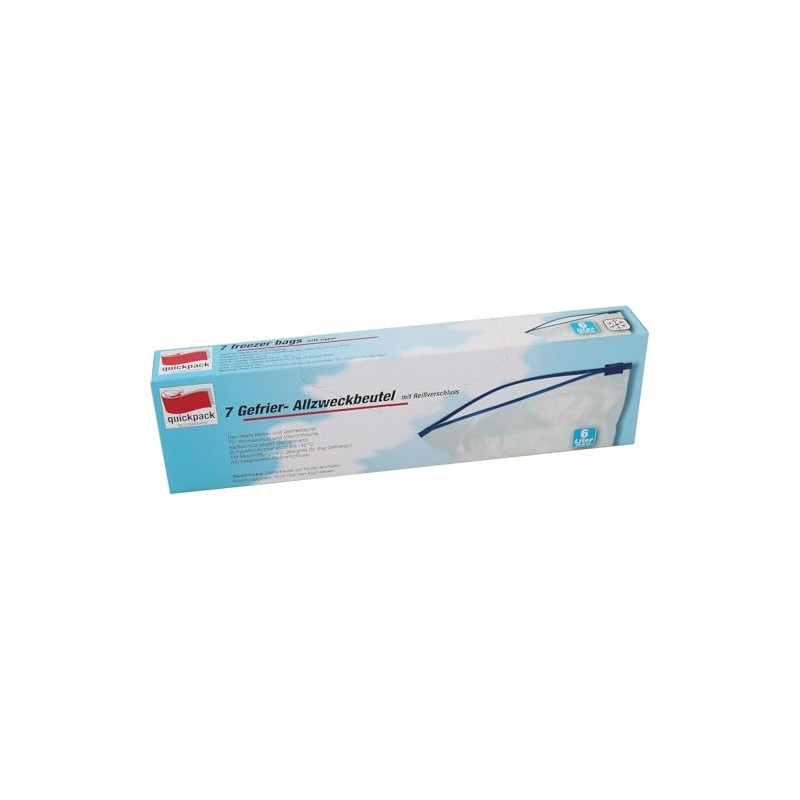 Unbekannt 14 x Freezer Bags with Resealable Zip 6 Litre