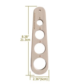 Beech wood Spaghetti Measurer Tool Quick Pasta Measuring Tool,Wood Herb Stripper for Kitchen Cooking Tool (No Stripper Holes)