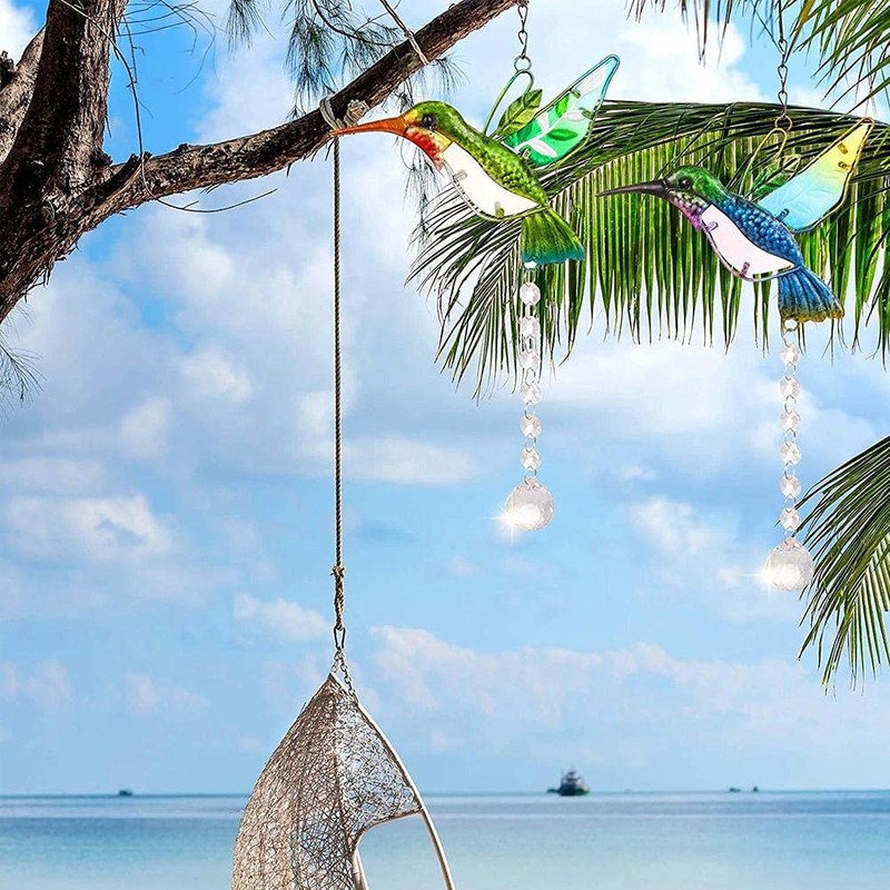 Hummingbird Suncatcher, Crystal Suncatchers Window Hanging Ornament for Outdoor Indoor
