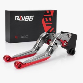RKV86 Motorcycle Brake Clutch Levers Foldable Extendable Aluminum CNC Levers for Kawasaki Z800/Z800E (2013-2016), Z750 (2007-2012) Red