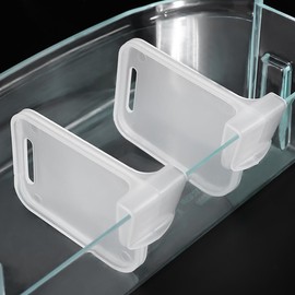 JTMM Refrigerator Dividers (Pack of 8) Adjustable Drawer Fridge Dividers Plastic Organiser Dividers for Home Kitchen Office Supplies (Transparent)