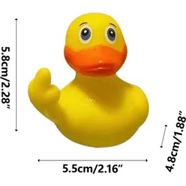 YuanHolumid 2Pcs Yellow Rubber Ducks, 2.28"" Finger Trump Rubber Duck, Cute Small Rubber Ducks Funny Rubber Ducky Car Accessories for Car Dashboard Decorations Preschool Bath