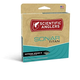 Scientific Anglers Sonar Titan Pesca con Mosca línea INT/Fregadero 3/Fregadero 5 (Textured), Pale Green/Olive/Charcoal