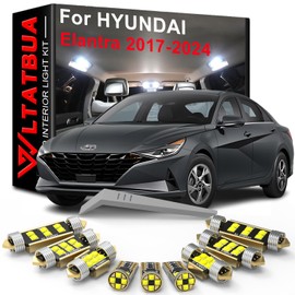 WLTATBUA LED Interior Light Kit Package Replacement for HYUNDAI Elantra AD N GT 2017 2018 2019 2020 2021 2022 2023 2024, Super Bright 6000K White Bulbs + Install Tool