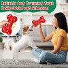 Vertintong 6 Pack Christmas Dog Squeaky Bone Toys Plush Interactive