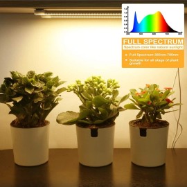 Mosthink Led Full Spectrum Grow Light Strips For Indoor Plants With Timer 2 Pack