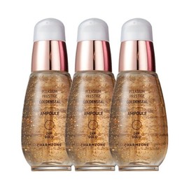 Chamzone Golden Seal 24K Pure Gold Whitening Wrinkle Improvement Functional Ampoule 30ml x 3 / 참존 골든실 24K 순금 미백 주름개선 기능성 앰플 30ml 3개