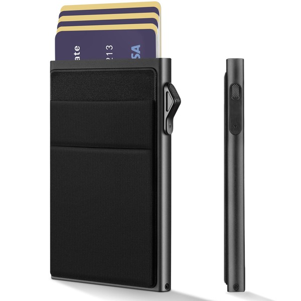 YESIIW Card Holder Mens Wallets Slim Minimalist, Pop up Credit
