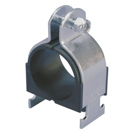 Tubing Strut Cushion Clamp, Electro-Galvanized Steel with Polypropylene Cushion - 1 Each