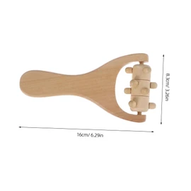 Gatuida 4pcs Handheld Wooden Massager Set Ergonomic Body Massage Roller for Muscle Relief and Skin Care for Neck and Back Portable for Travel and Office Use