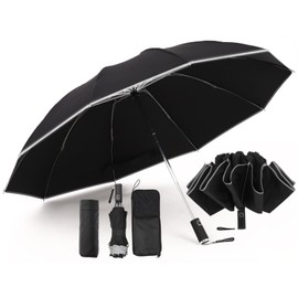 No-signal Folding Umbrella, 2024 Newest Reverse Folding Umbrella, Includes Absorbent Umbrella Bag, Large Size, Inverted Umbrella, Men's, One-Touch, Automatic Open/Close, Rain or Shine, Lightweight,