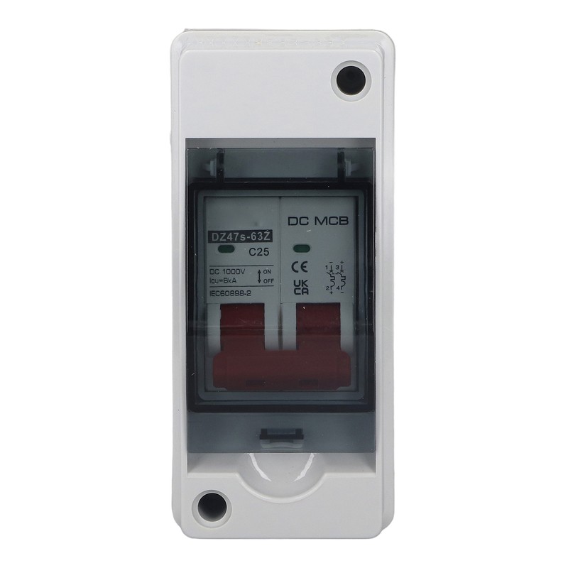 2P Photovoltaic System DC Miniature Circuit Breaker Solar IP65 Waterproof
