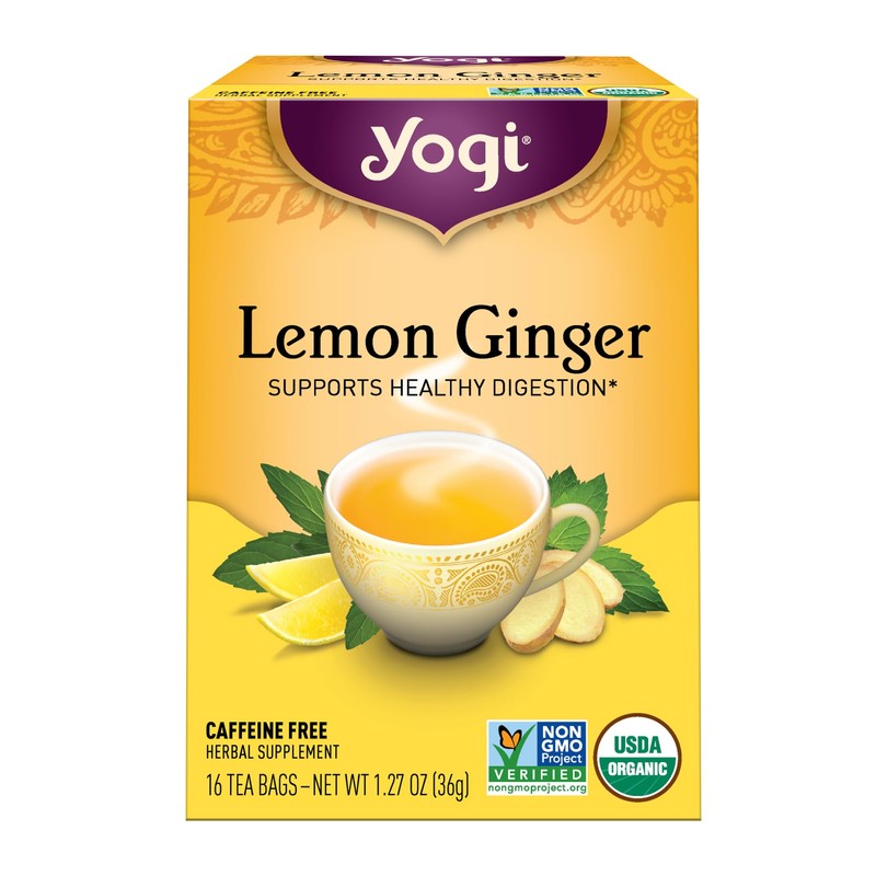 Pack of 1 x Yogi Tea Lemon Ginger - Caffeine