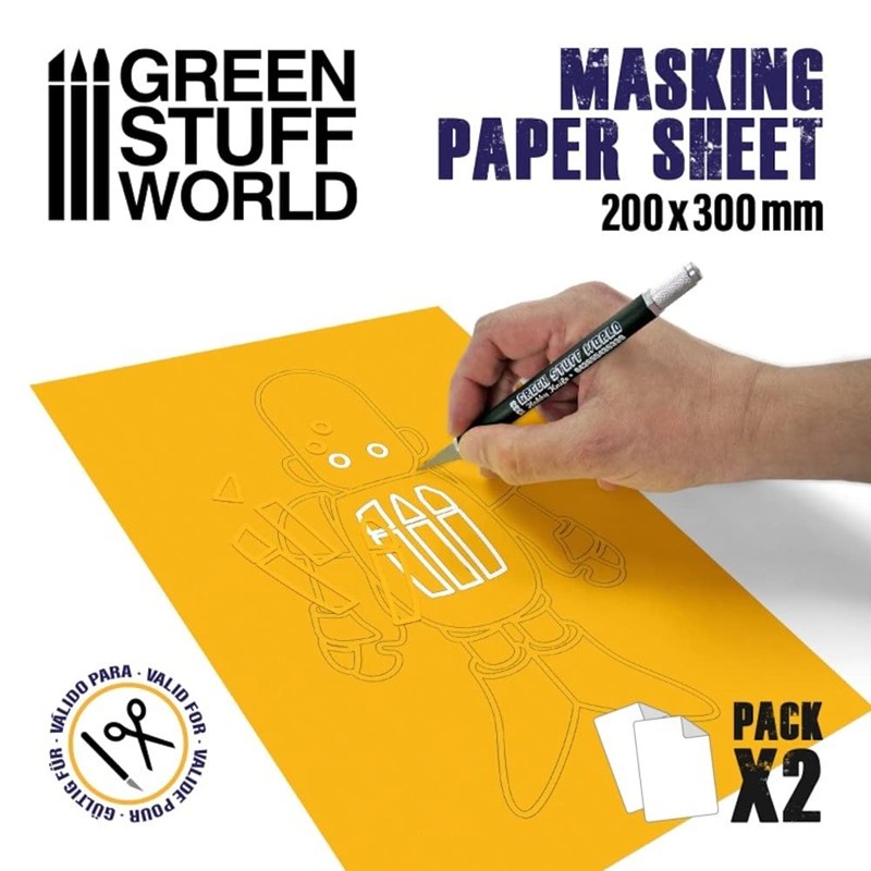 Greenstuff World GSWD-10498 Large Masking Sheet Set, 2 Pieces, Masking