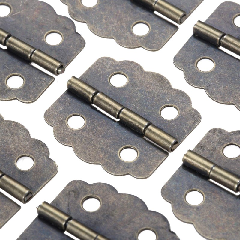 20 Pcs Mini Hinges Retro Butt Hinges Antique Hinges Bronze
