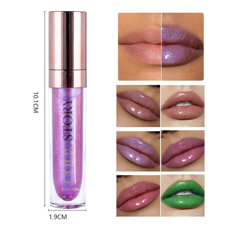 Moisturizing Lip Gloss/Lipstick Flash Pearlescent Lip Gloss 3D Multifunctional Fine