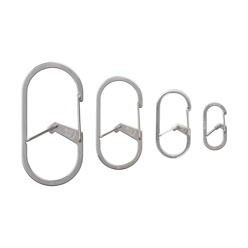 NITEIZE G Carabiner #1 Stainless Silver 2-Piece Small