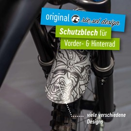 Riesel Design 1x Mudguard - kol:OSS - XL MTB Mudguard with Cable Ties / Stylish MTB Mudguard / Mountain Bike Mudguard as Splash Guard for All Wheel Sizes