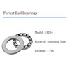 Kozelo 1pc 51104 Thrust Ball Bearing - [20mm ID x