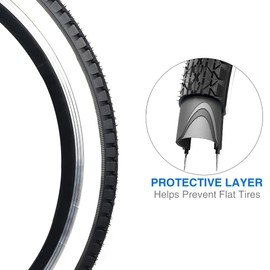 BALINGE 20 x 2.125 Kids Beach Cruiser Bike tire 2 Pack 20 Bike tire Kids Bike Tires Folding Replacement Tires Fits Most Kids Bikes,Black，2 Tires