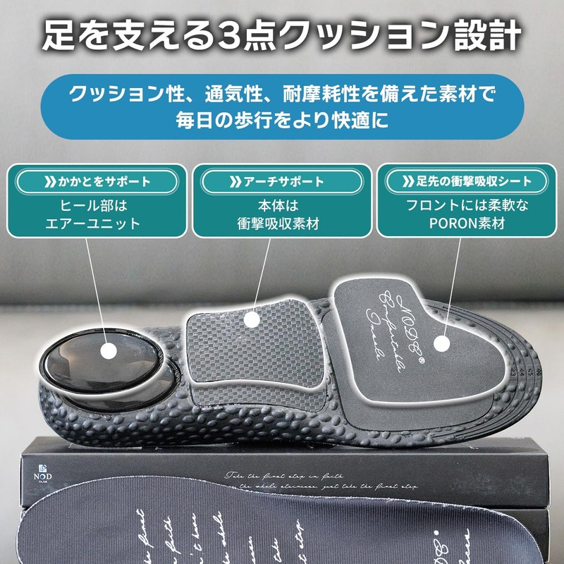 [NODC] Confortable Insole Anti-Fatigue Insole, Running, Trail Running, Lightweight, Shock