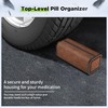 TALVOLC M PU Leather Weekly Pill Organizer, Detachable Travel Pill