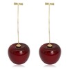 Yiqeenho Cherry Earrings for Women 3D Red Cherry Dangle Earrings