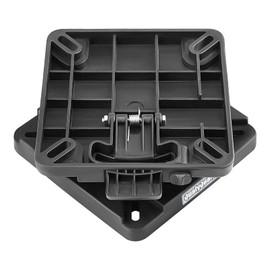 QuayQualy Fishing Boat Seat Swivel Mount, 360-Degree Swivel Quick-Disconnect Seat Base for Jon Boat, Canoe, Bass Accessories - Compatible with 4 to 6 Inches Flat Pedestals, UV-Resistant Nylon