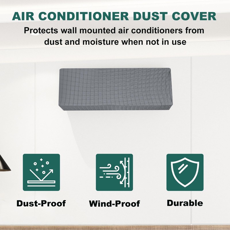 PATIKIL 34.6" Air Conditioner Cover, Indoor AC Cover Knitted Dustproof