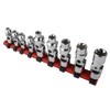 SUNEX TOOLS 9912 1/4-Inch Drive Universal External Star Socket Set,