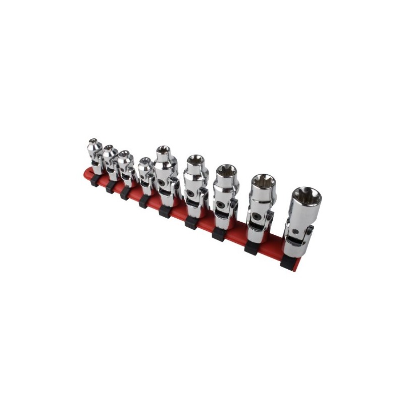 SUNEX TOOLS 9912 1/4-Inch Drive Universal External Star Socket Set,